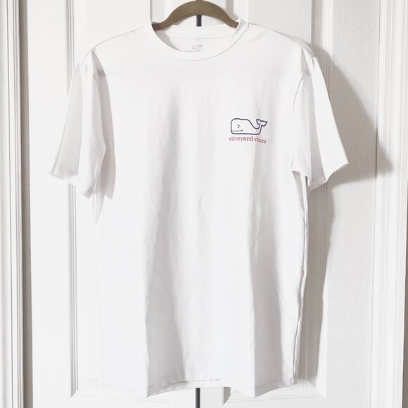 NWOT Vineyard Vines Mens Whale Logo White Short-Sleeve Harbor Performance Tee XS - Picture 6 of 8